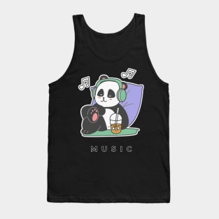 Panda's love for music Tank Top